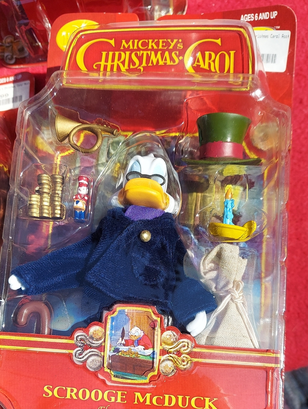 Disney Scrooge McDuck Figure with Navy Blue Coat and Purple Scarf